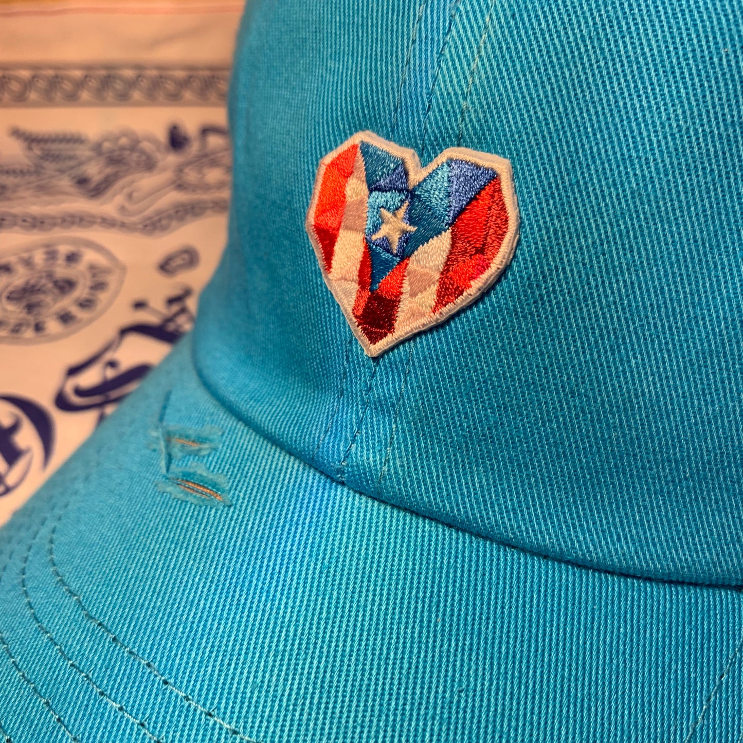 A4 - Mi Corazón Borincano - Distressed Dad Hat (Grito de Lares)