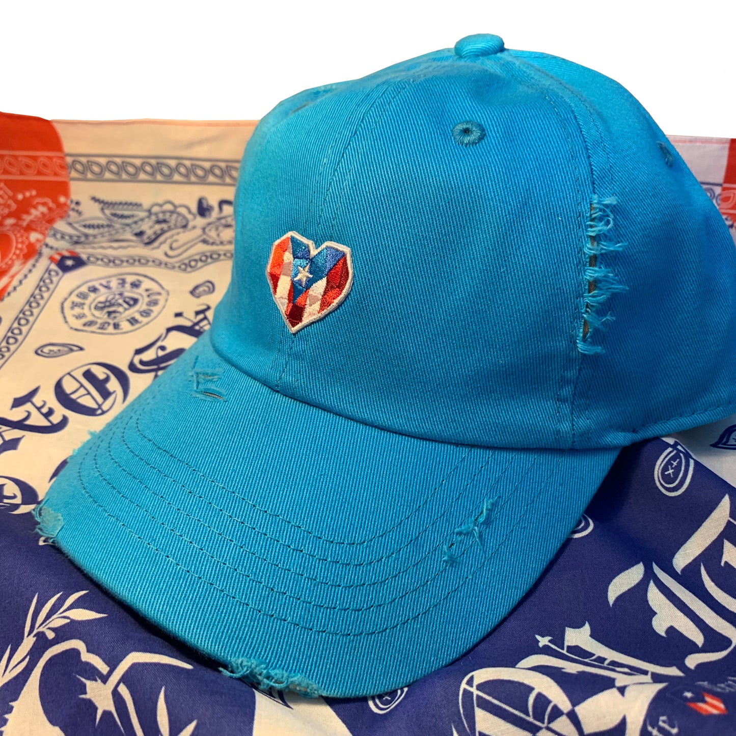 A4 - Mi Corazón Borincano - Distressed Dad Hat (Grito de Lares)