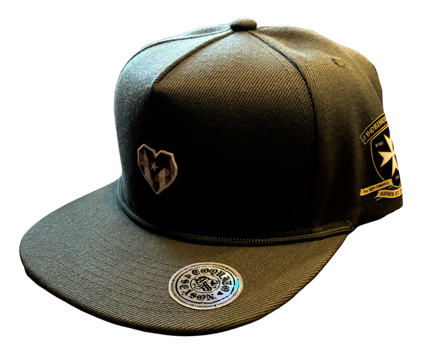 A2 - Borinqueneers Homage Snapback Hat - Military Green