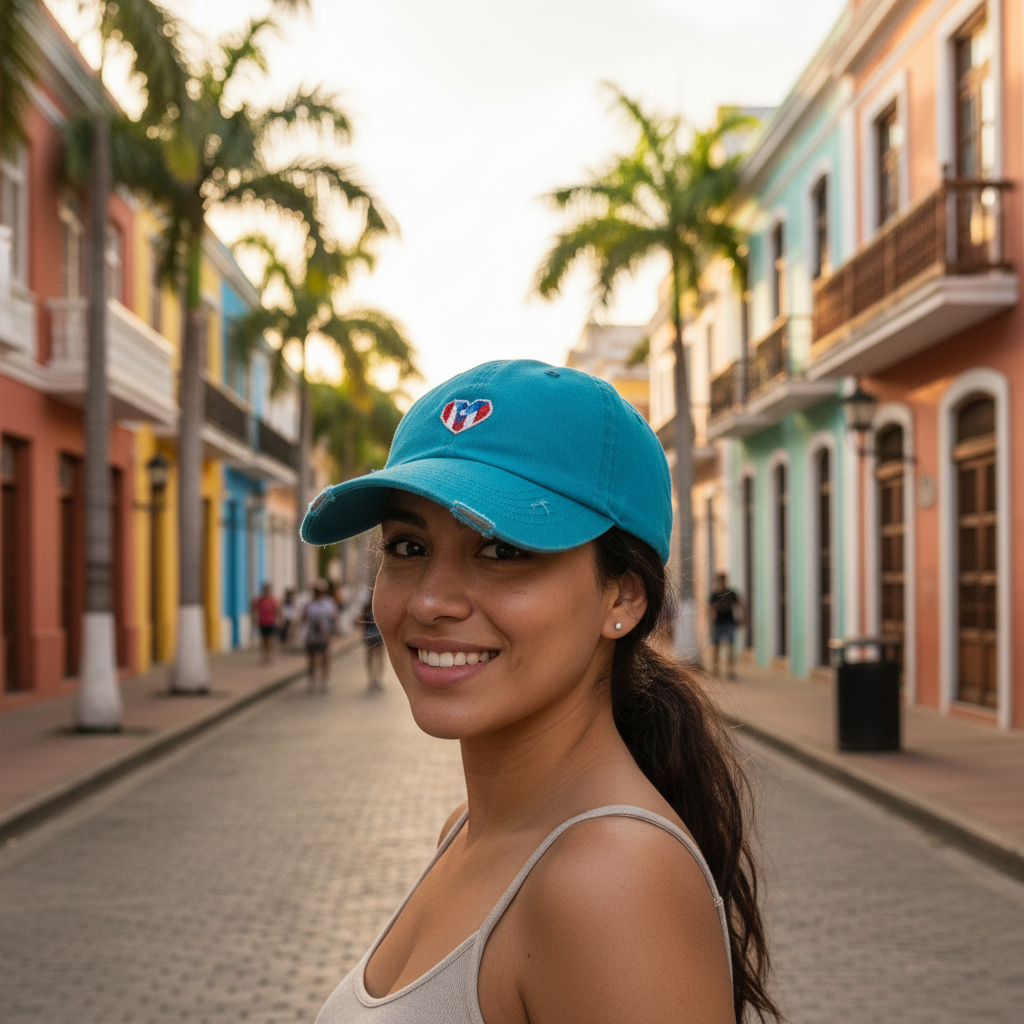 A2 - Mi Corazón Borincano - Distressed Dad Hat (Grito de Lares)