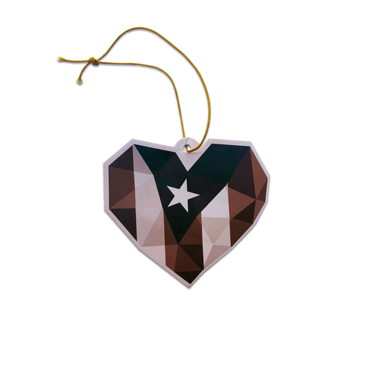 A9 - El Olor de Coquito Season®: Corazón Borincano - Air Freshener (Shades of Brown)