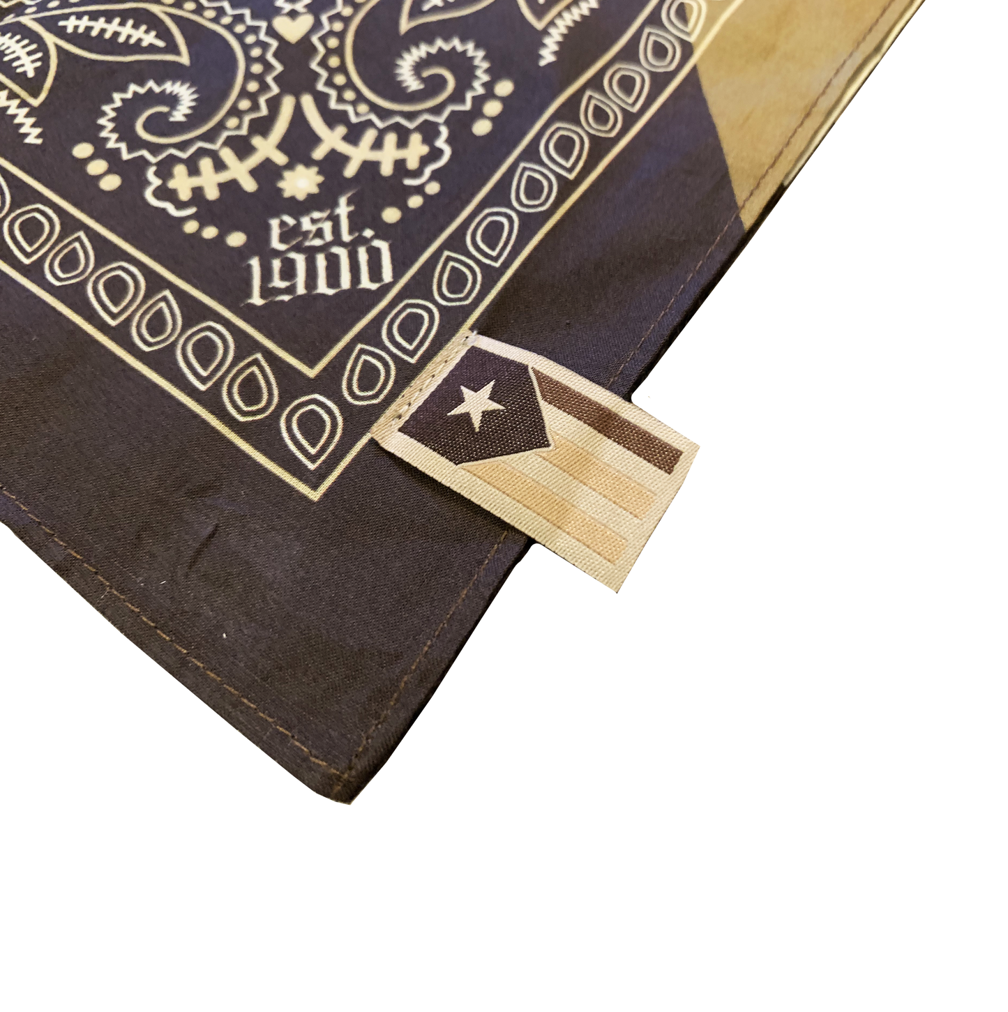 Bandana Puerto Rican Flag 🇵🇷 | Shades of Brown | Premium 100% Cotton