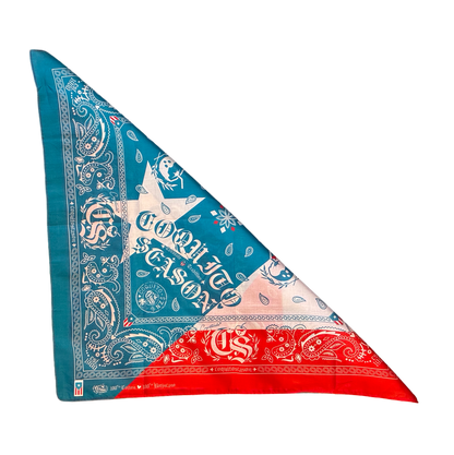 A1 - Bandana Puerto Rican Flag | Light Blue Twist | Premium 100% Cotton *NEW*