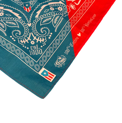 A1 - Bandana Puerto Rican Flag | Light Blue Twist | Premium 100% Cotton *NEW*