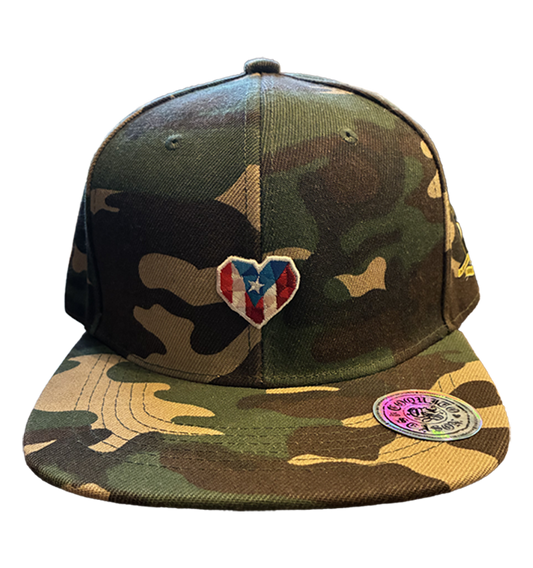 A2 - Borinqueneers Homage Snapback Hat - Camo