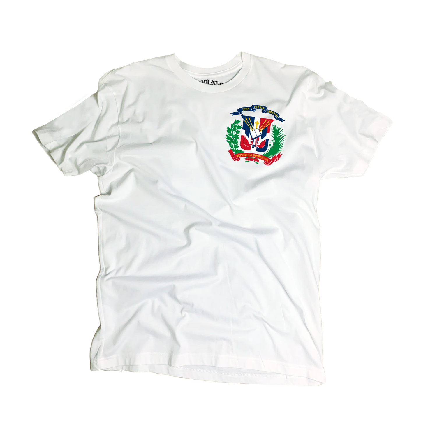 B5 - Dominican Pride Shield Logo Tee – “All Day, Every Day” Graphic T-Shirt 🇩🇴