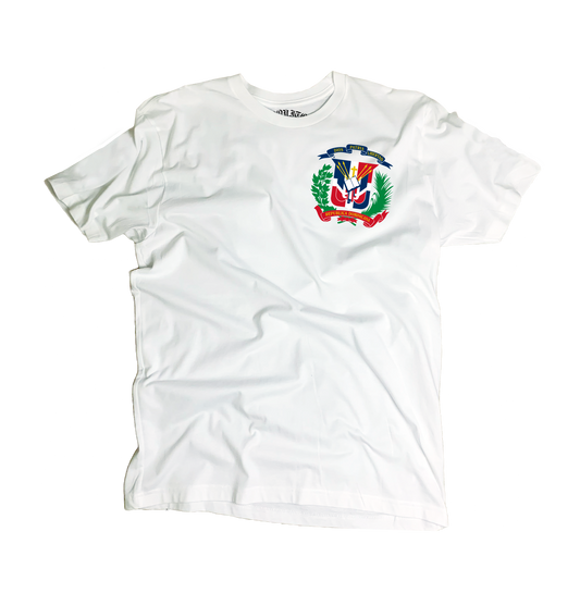 B5 - Dominican Pride Shield Logo Tee – “All Day, Every Day” Graphic T-Shirt 🇩🇴