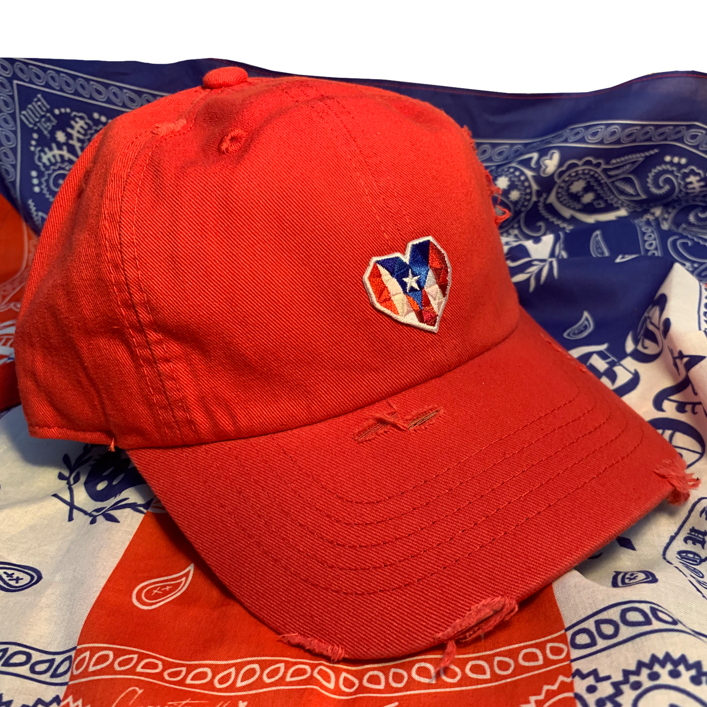 B6 - Mi Corazón Borincano - Distressed Dad Hats (6 Colorway)