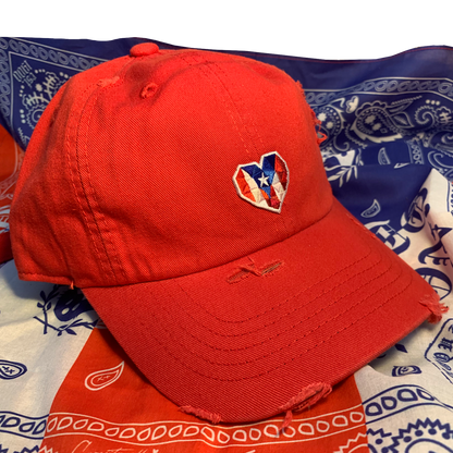 B6 - Mi Corazón Borincano - Distressed Dad Hats (6 Colorway)
