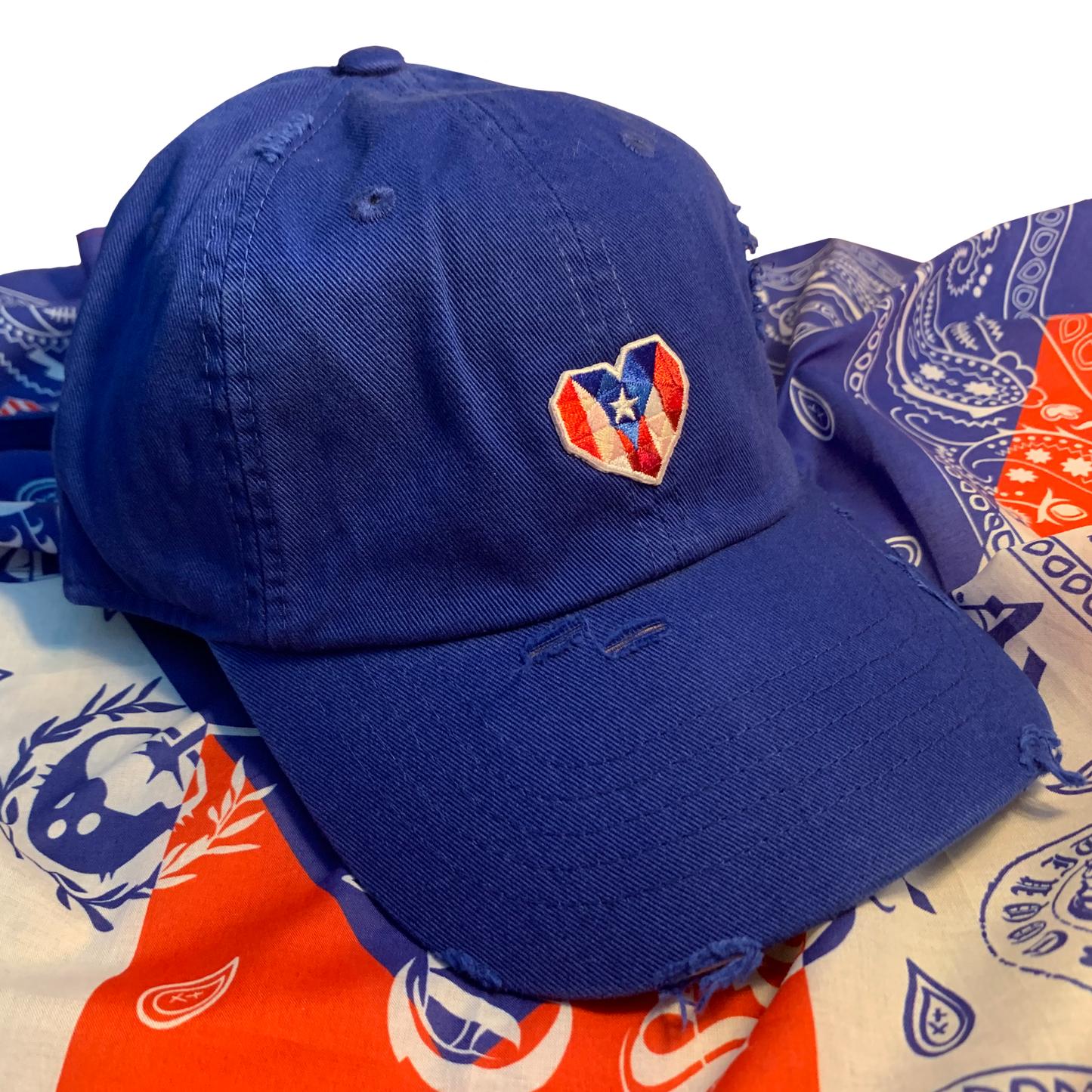 B6 - Mi Corazón Borincano - Distressed Dad Hats (6 Colorway)