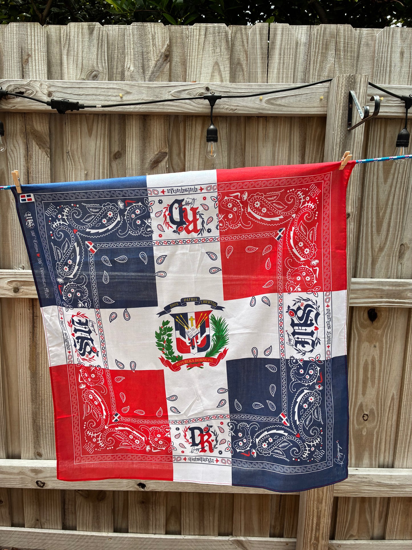 A2 - Bandana Quisqueya - Dominican Republic Flag 🇩🇴 | Premium 100% Cotton *NEW*