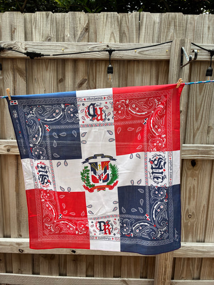 A2 - Bandana Quisqueya - Dominican Republic Flag 🇩🇴 | Premium 100% Cotton *NEW*