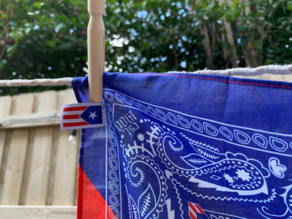 Bandana Puerto Rican Flag  🇵🇷 | Premium 100% Cotton