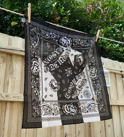 B2 - Bandana Puerto Rican Flag 🇵🇷 | Black Out | Premium 100% Cotton