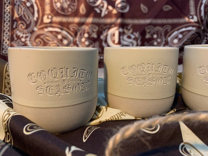 A1 - CoquitoSeason® Ceramic Engraved Coquito Shot Cups (4-Pack)