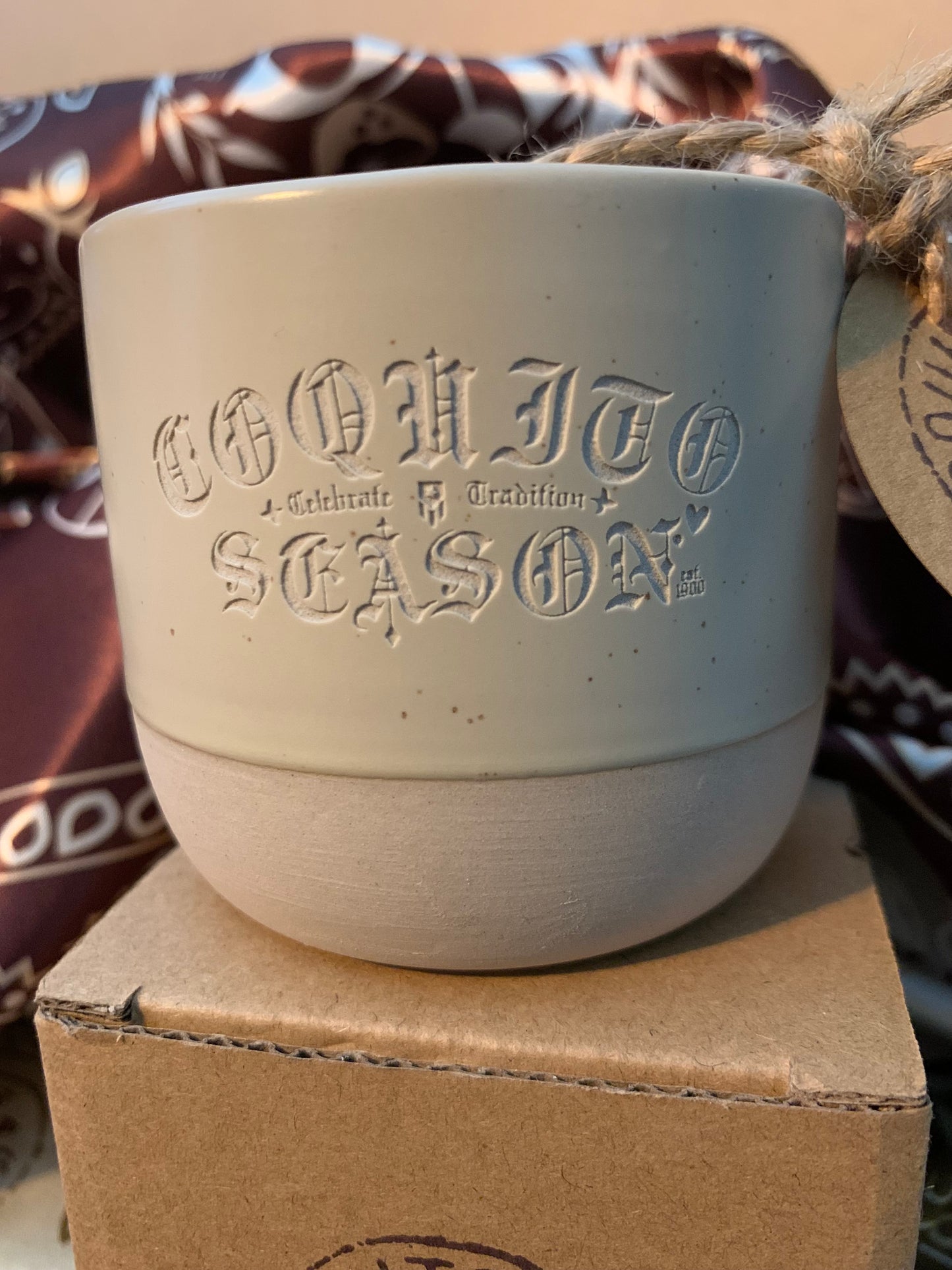 A1 - CoquitoSeason® Ceramic Engraved Coquito Shot Cups (4-Pack)