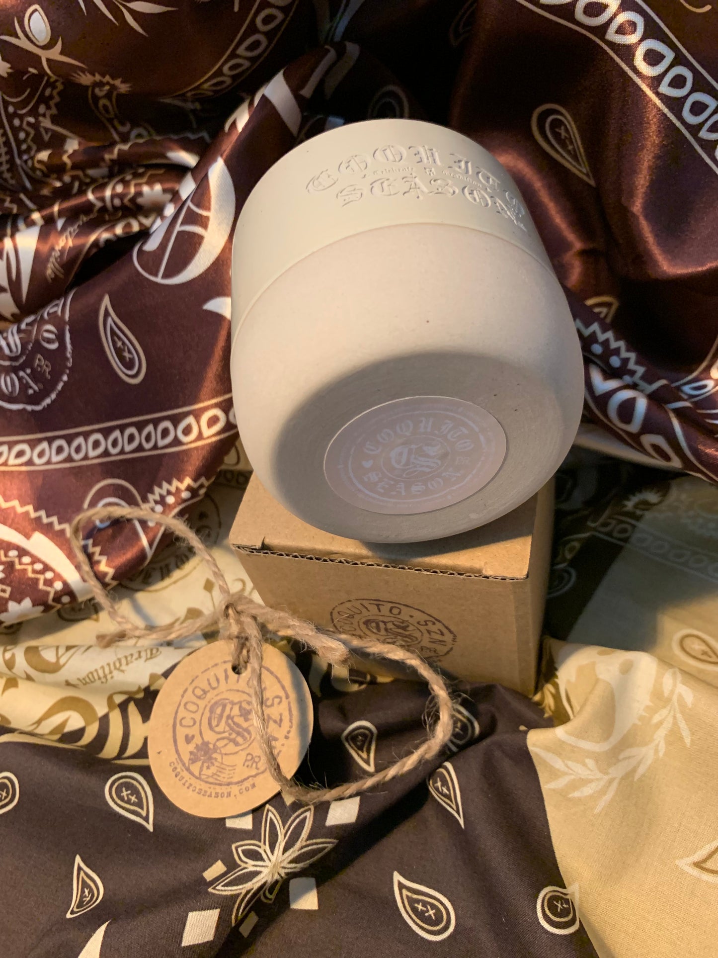 A1 - CoquitoSeason® Ceramic Engraved Coquito Shot Cups (4-Pack)