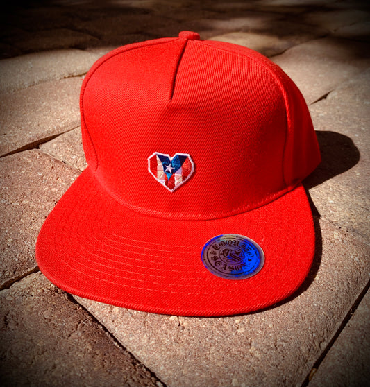 A2 - Corazón Borincano – Flat Bill Vintage Snapback (Single or set of 3)