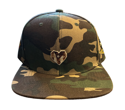 A2 - Borinqueneers Homage Snapback Hat - Camo