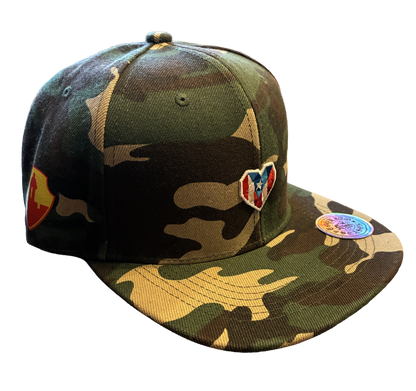 A2 - Borinqueneers Homage Snapback Hat - Camo