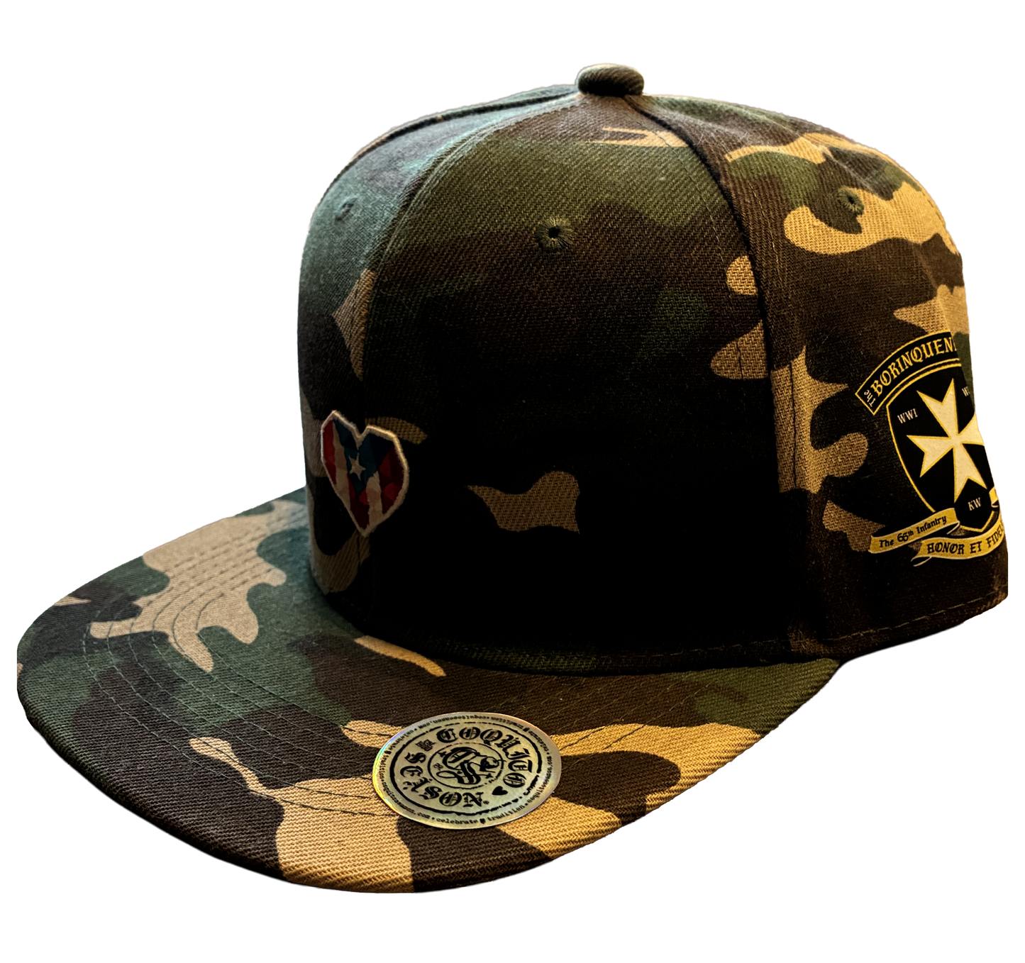 A2 - Borinqueneers Homage Snapback Hat - Camo
