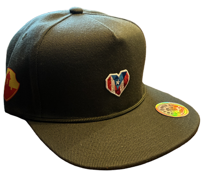 A2 - Borinqueneers Homage Snapback Hat - Military Green