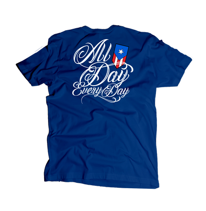 B4 - Puerto Rican Pride Shield Logo Tee – “All Day, Every Day” Graphic T-Shirt 🇵🇷