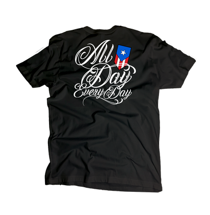 B4 - Puerto Rican Pride Shield Logo Tee – “All Day, Every Day” Graphic T-Shirt 🇵🇷
