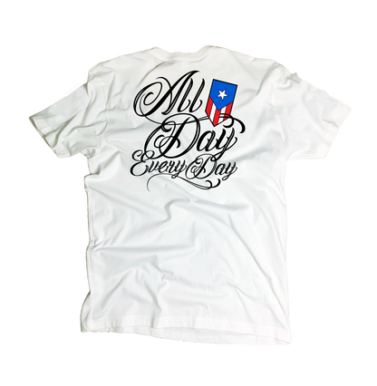B4 - Puerto Rican Pride Shield Logo Tee – “All Day, Every Day” Graphic T-Shirt 🇵🇷