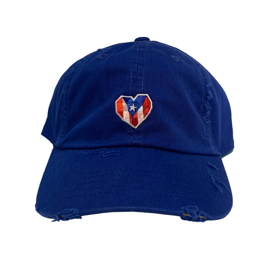 A1 - Mi Corazón Borincano - Distressed Dad Hat (Bori Blue)