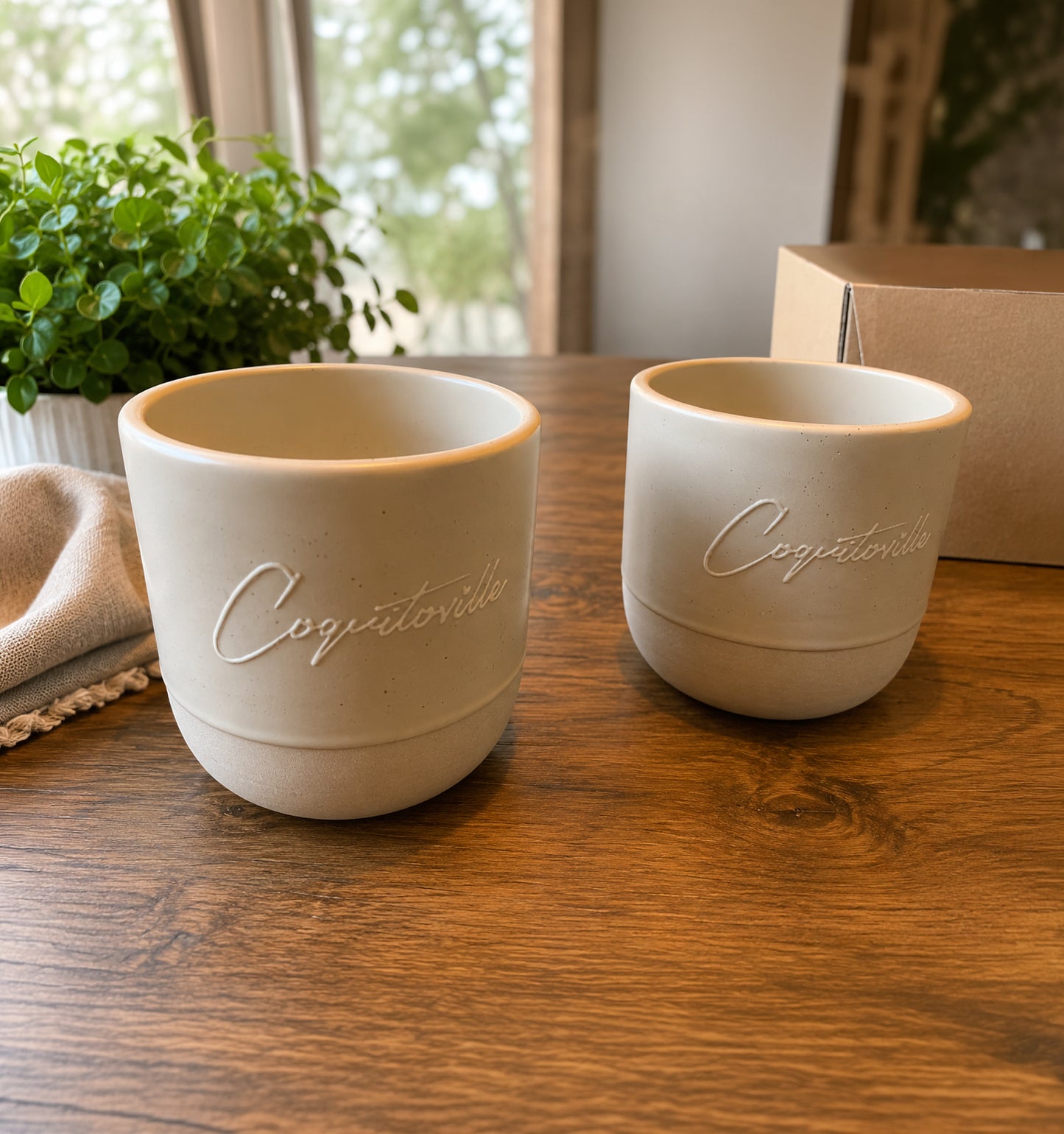 A3 - Coquito Shot Cups (4-Pack) - Ceramic/Engraved/Print