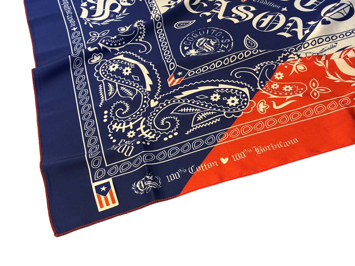 A1 - Bandana Puerto Rican Flag 🇵🇷 | Premium Satin XL Headwrap - Blue/Red/White *NEW*