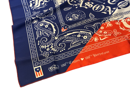 A1 - Bandana Puerto Rican Flag 🇵🇷 | Premium Satin XL Headwrap - Blue/Red/White *NEW*