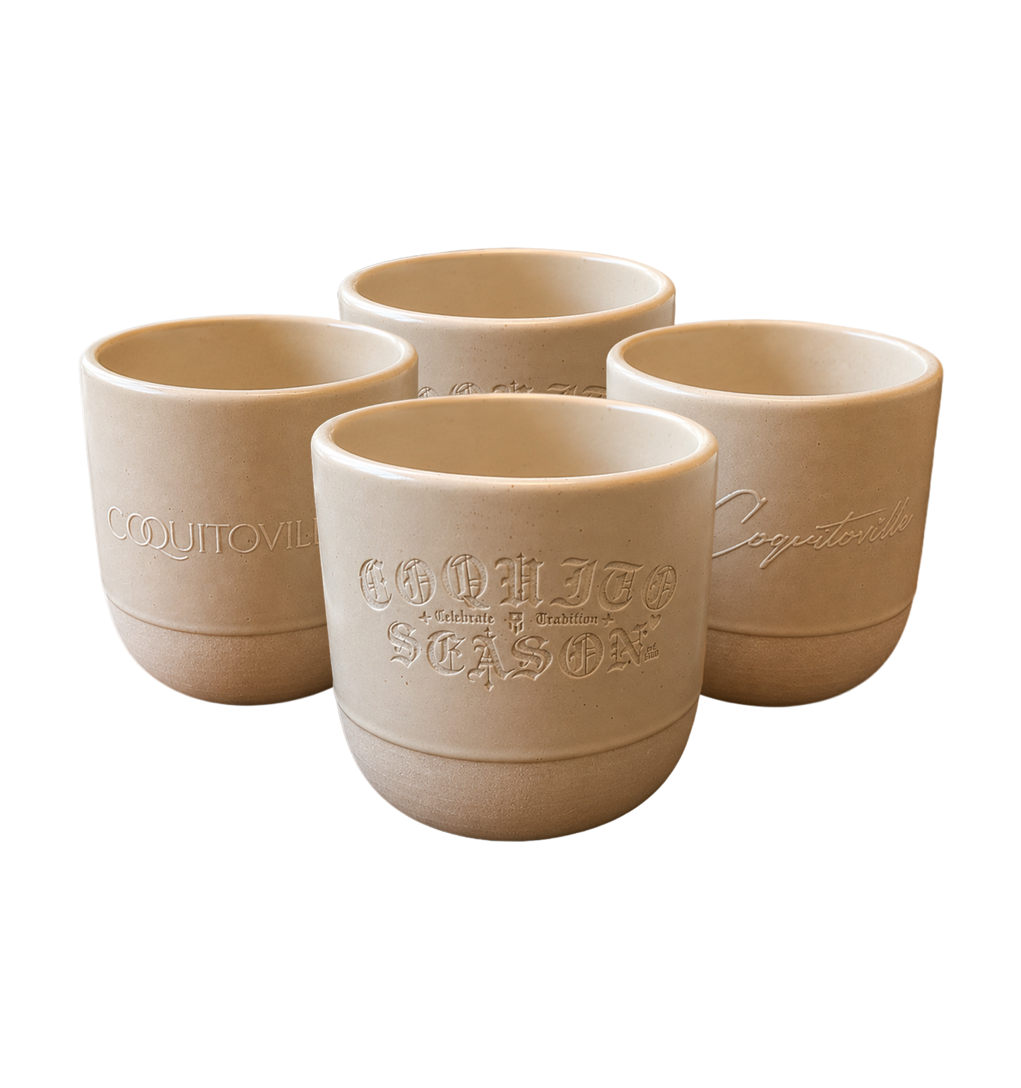 A3 - Coquito Shot Cups (4-Pack) - Ceramic/Engraved/Print